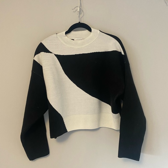 TOPSHOP Black and White Sweater - Picture 4 of 6